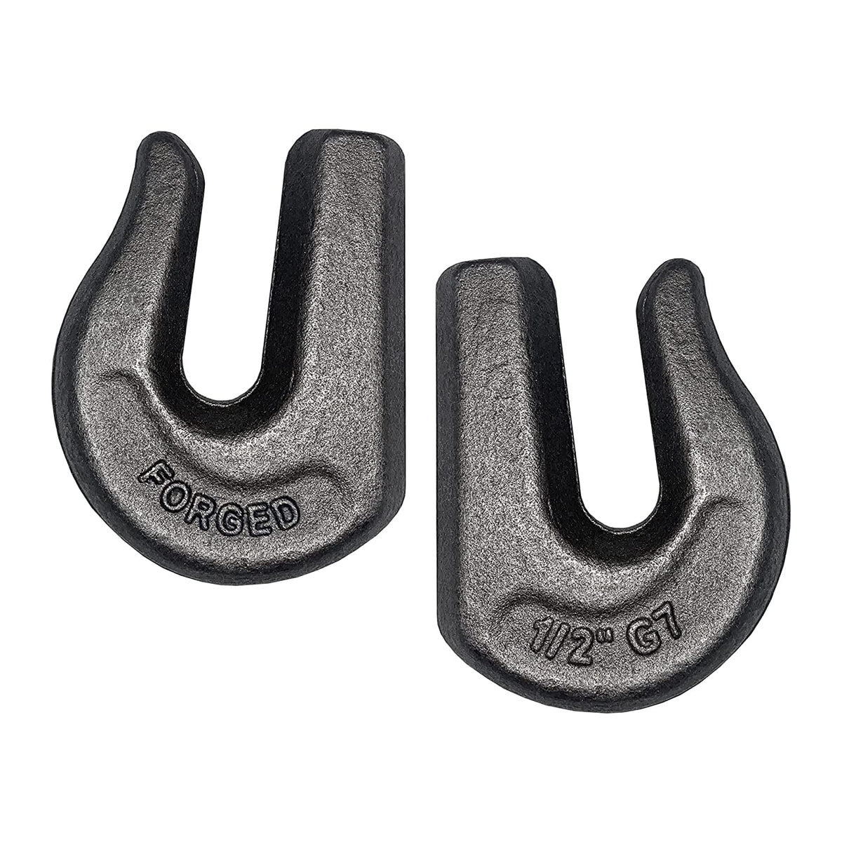 2 Pack Heavy Duty 1/2" Weld On Grab Hook, Grade 70 Clevis Chain Hook M34122