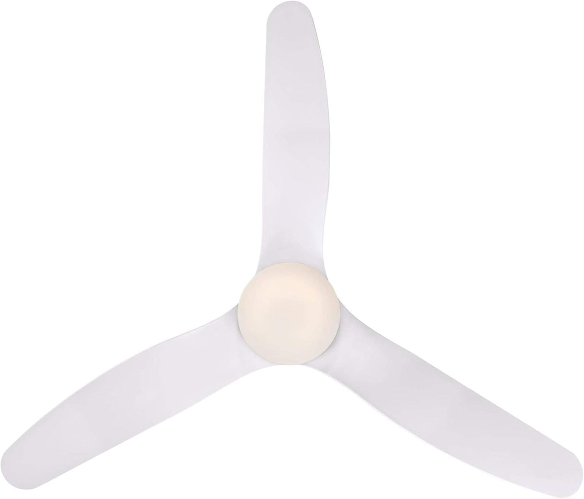White 46 Inch Ceiling Fan with Light and Remote F750950