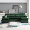 Green Upholstered Sectional Sofa with Chaise Lounge Z12241