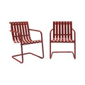 White 2 Pc Outdoor Metal Armchair Set P1746