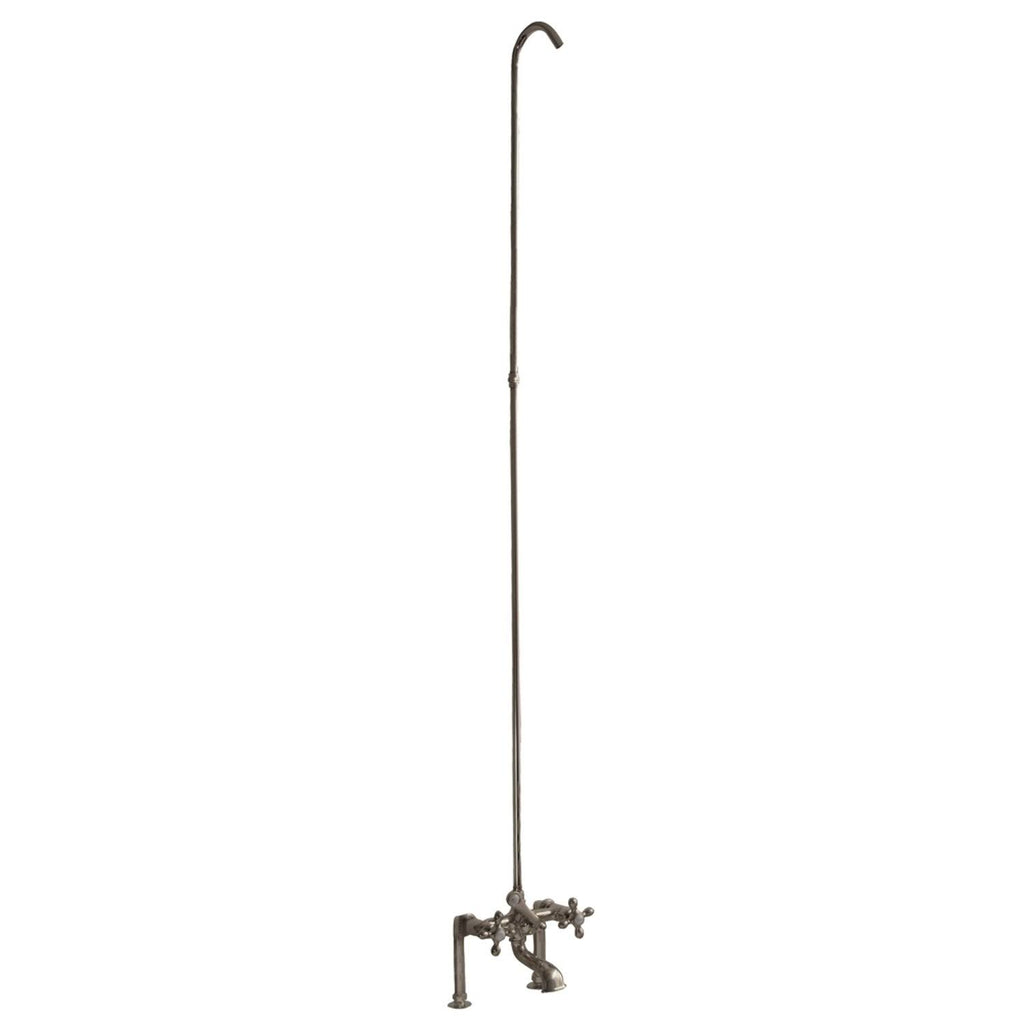 Polished Nickel Tub Filler with Diverter and Riser U1592