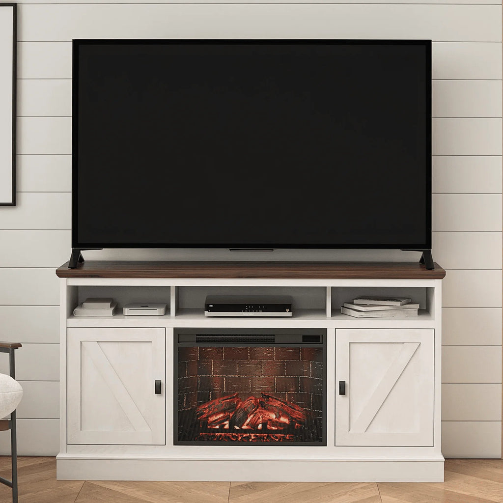 Black Oak Electric Fireplace TV Stand P394018