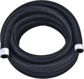 6AN Braided Nylon Stainless Steel Fuel Line Hose 20FT Black Pack of 2 Z39484