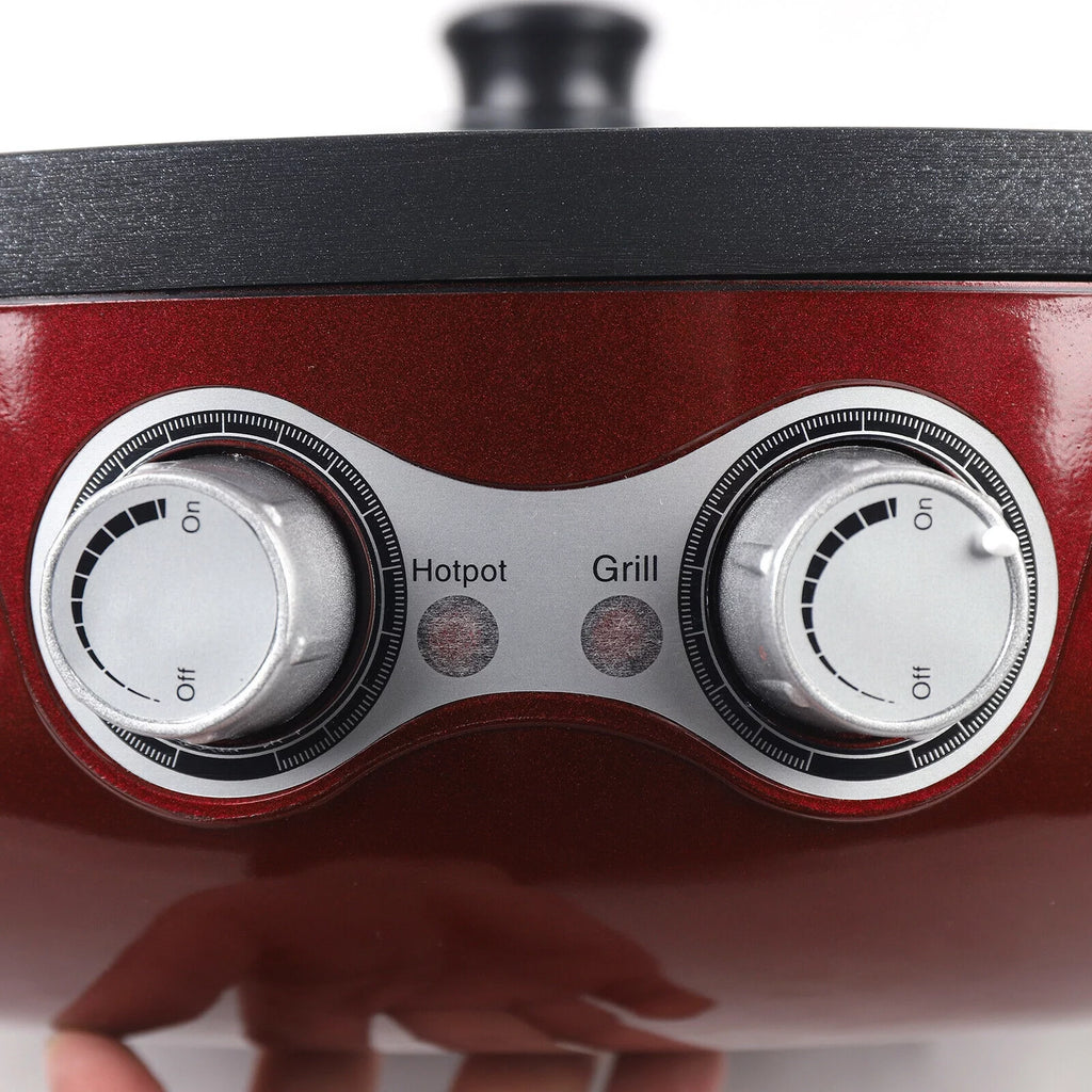 Portable Electric 2 in 1 Hot Pot Barbecue Grill Non-Stick W706