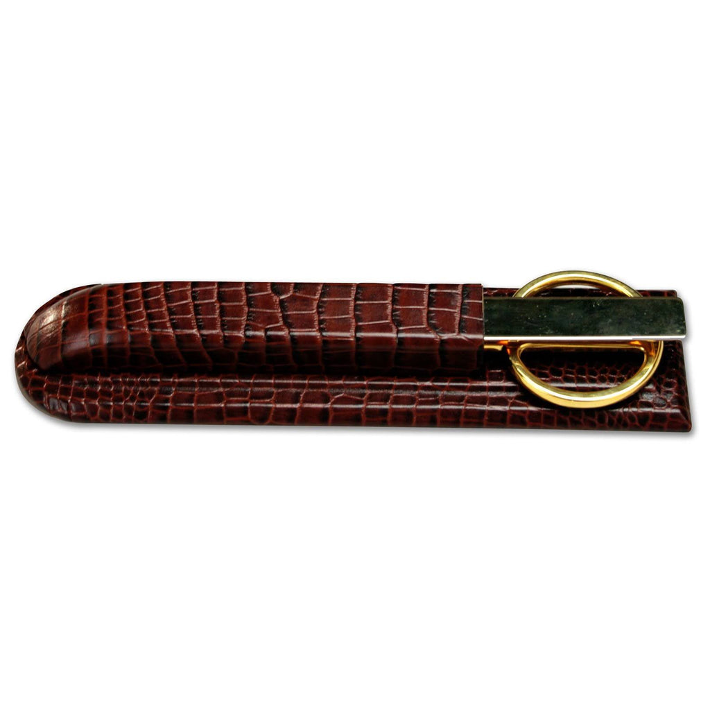 Crocodile Embossed Leather Library Set K58977