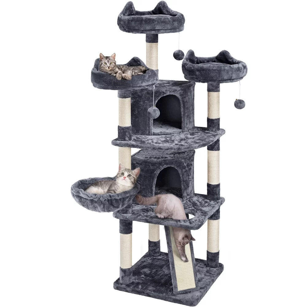 Large Dark Gray Cat Tree with Scratching Board X248773