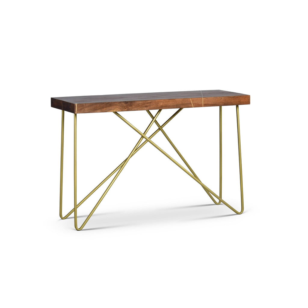Brown Wood Sofa Table C98365