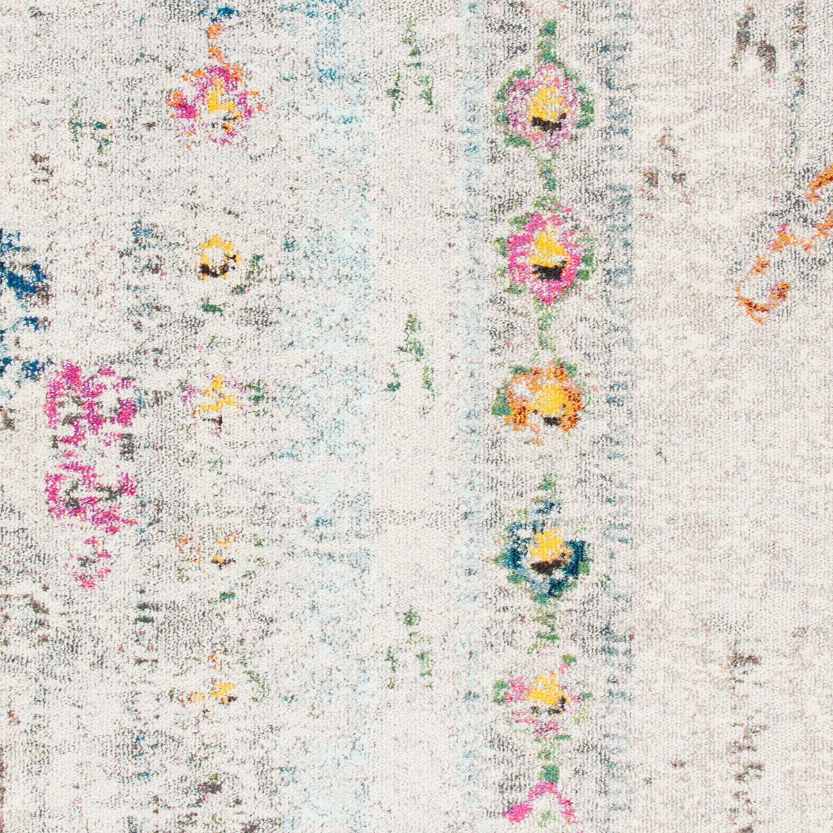 Grey Blue Striped Area Rug 8' x 10' R3432