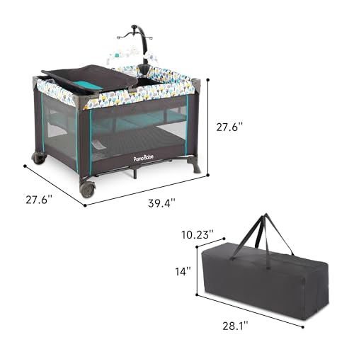 Portable Baby Playpen with Detachable Bassinet and Changing Table O528816