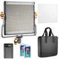 Dimmable Bi-Color 480 LED Video Light 3200-5600k with Battery and USB Charger V43641