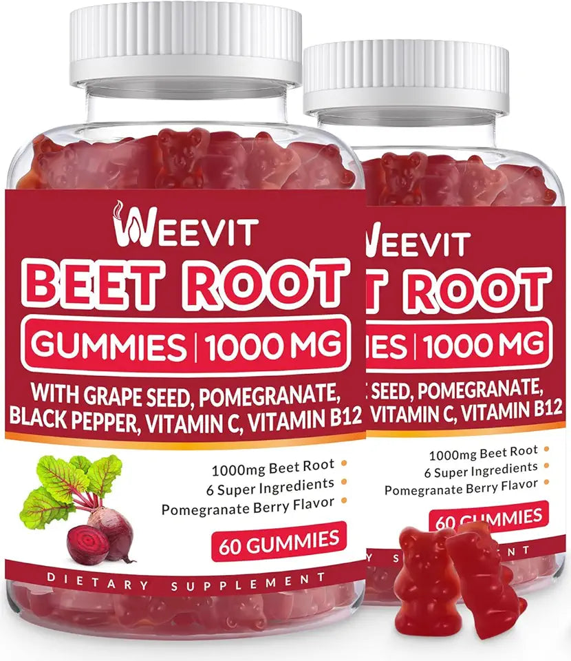Organic Beet Root Gummies with Grape Seed Pomegranate Vitamin C B12 G290517