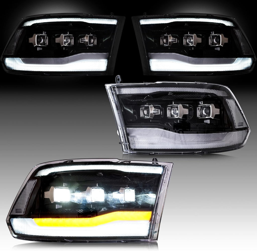 LED Dual Beam Projector Headlights with Dynamic DRL and Sequential Turn Signal O979617