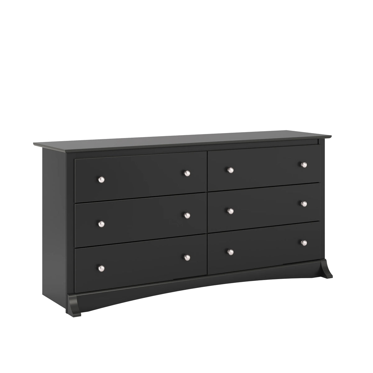Black 6 Drawer Double Dresser F74745