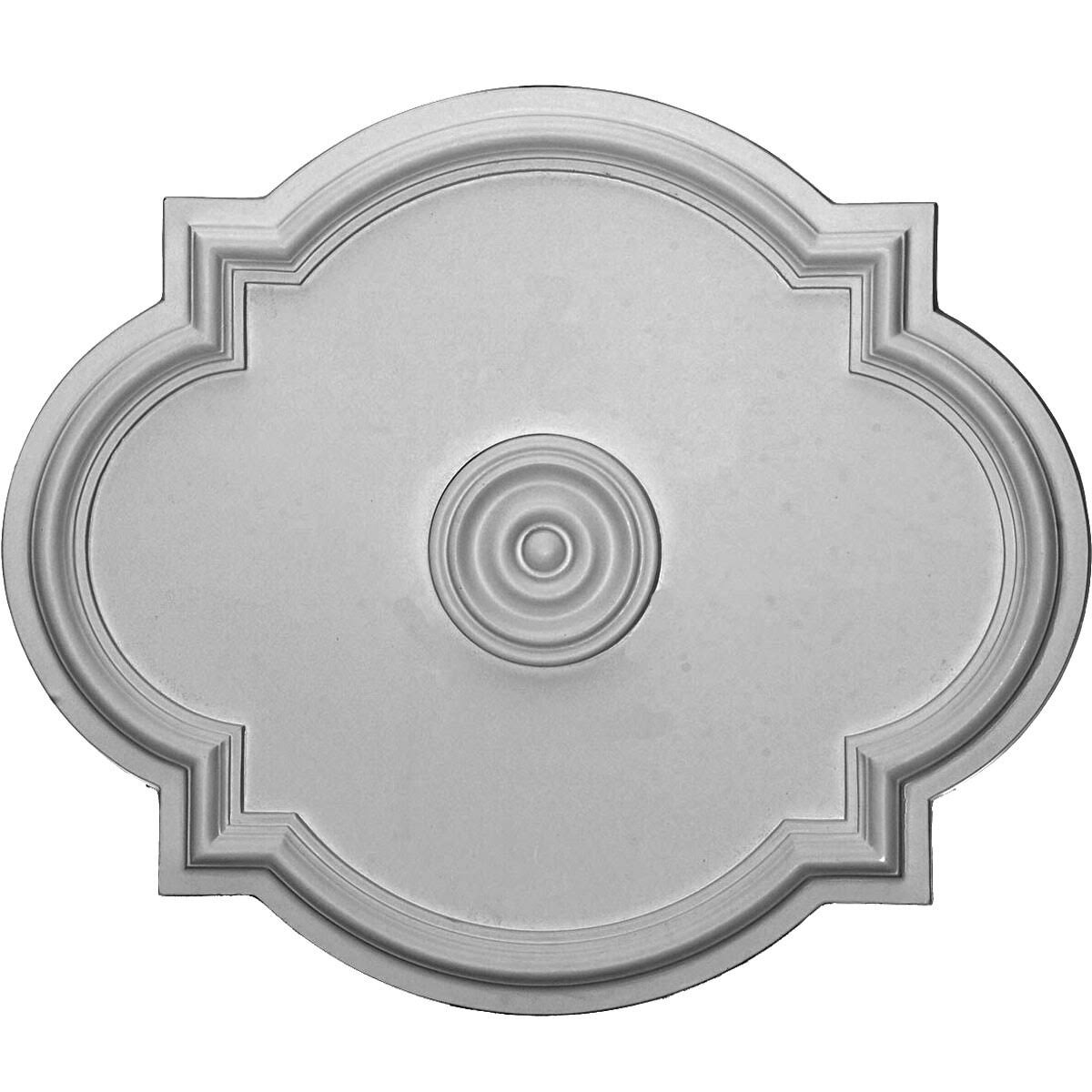 24 inchw x 20 1/2 inchh x 1 1/8 inchp Hand-Painted Black Pearl Ceiling Medallion S613