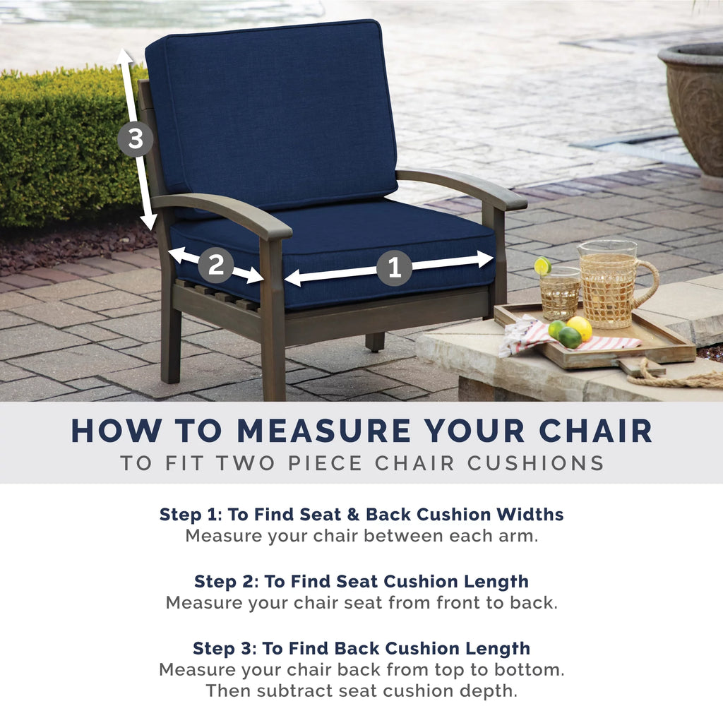 Outdoor Plush Tufted Dining Chair Cushion 21 x 40 D9131