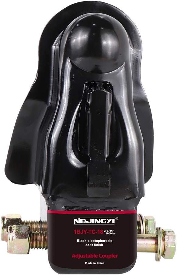 2-5/16 in Adjustable Trailer Coupler, 14000LBS Capacity, Black Powder Coat, Pack of 2 H42466