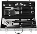 20 Pc Heavy Duty Stainless Steel BBQ Grill Tools Set with Aluminum Storage Case Q575291