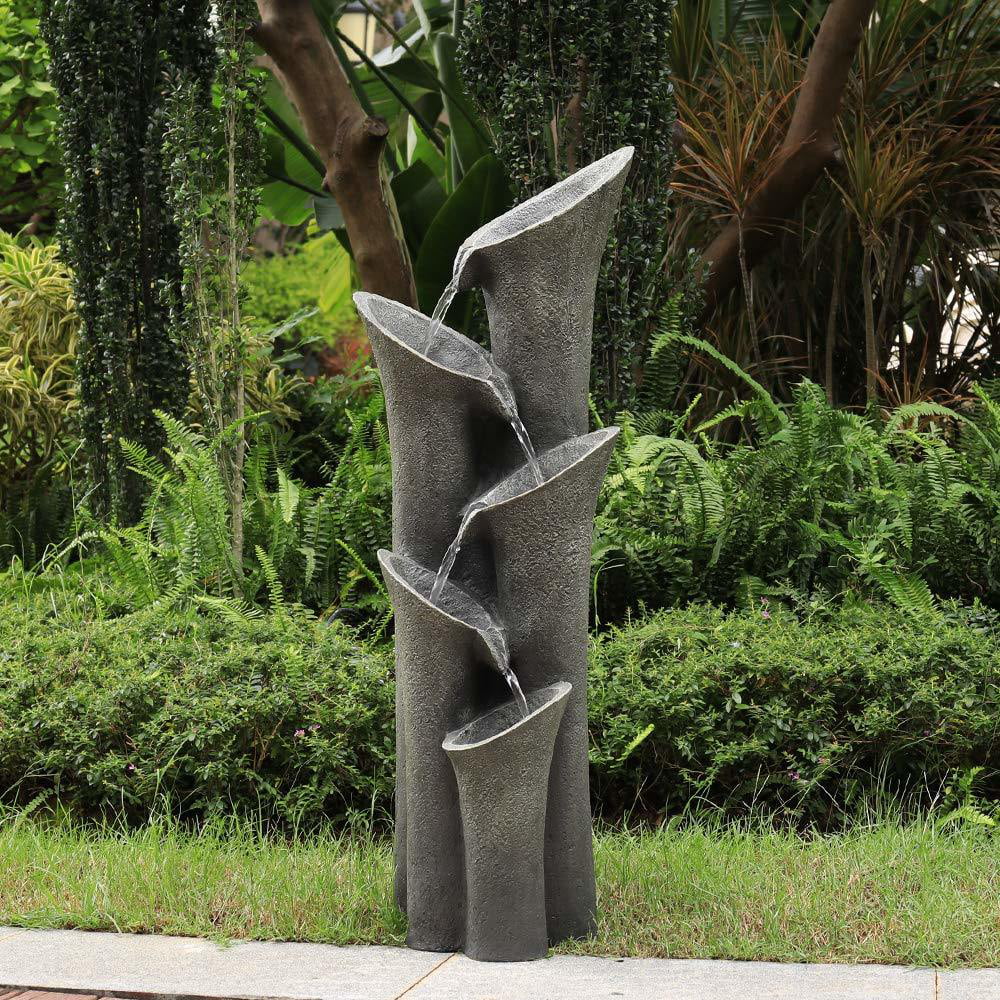 Faux Stone LED Floor-standing Water Fountain P4202