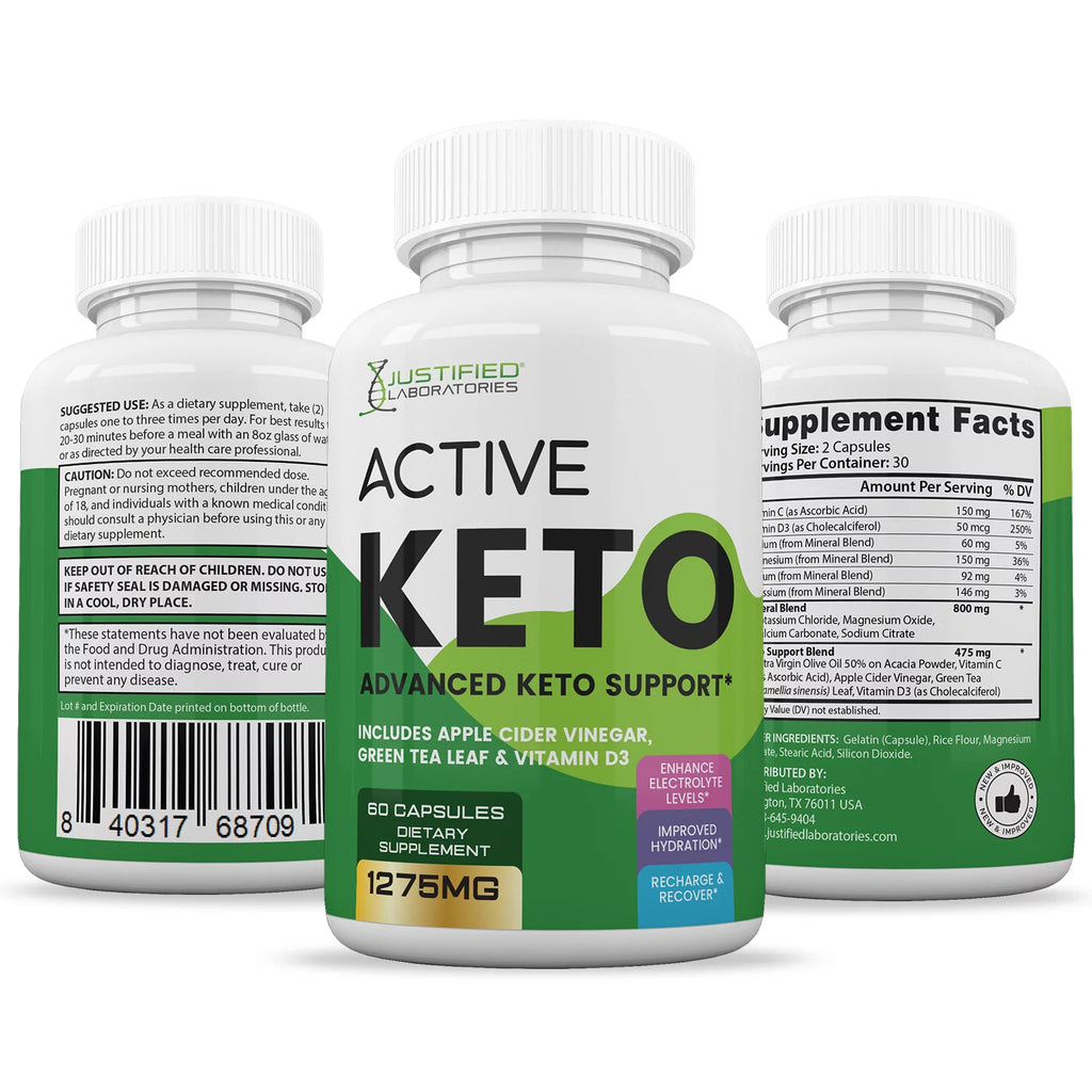Keto ACV Pills 1275mg Dietary Supplement 180 Capsules F8443