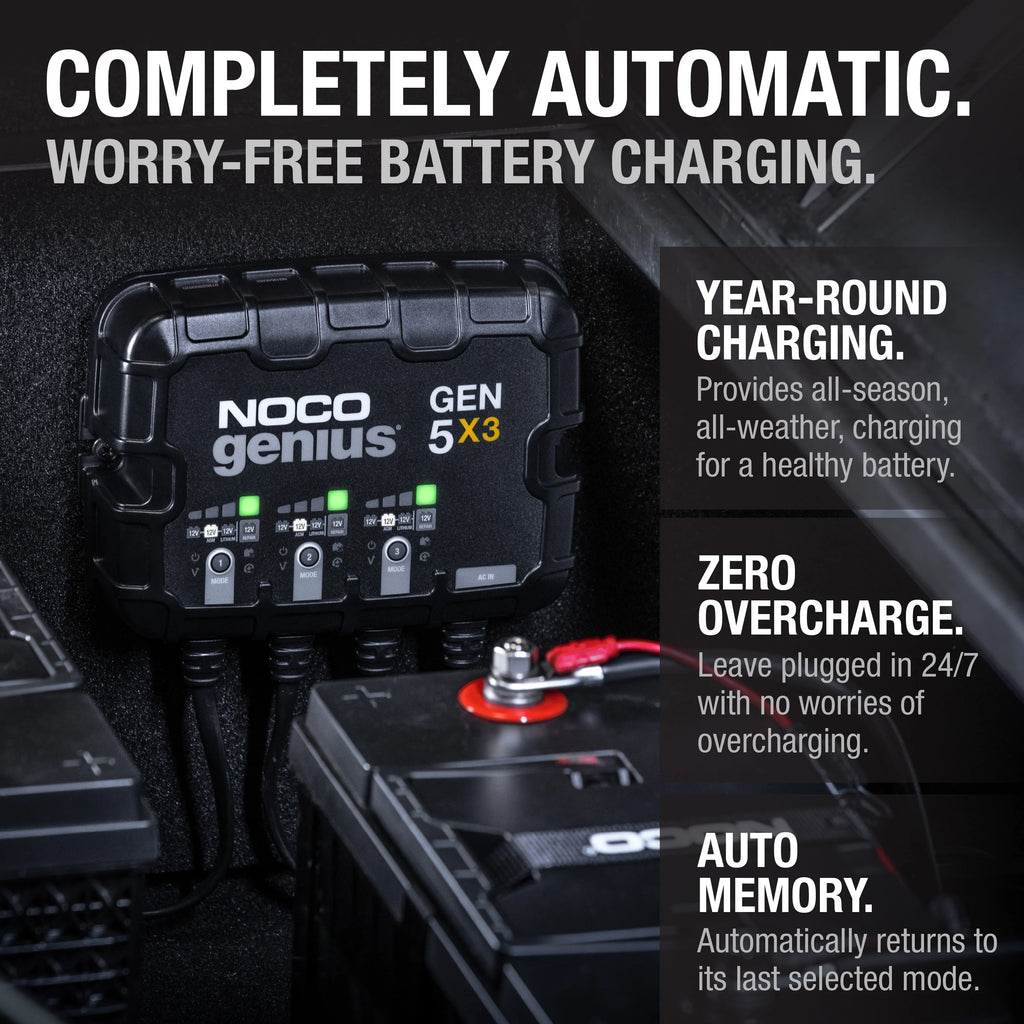 3-Bank 15A 12V Onboard Battery Charger E3354
