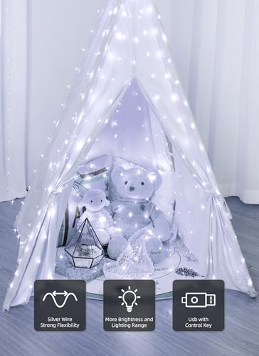 300 LED Blue Fairy Curtain Lights 9.8ft x 9.8ft 1 Pack C6642