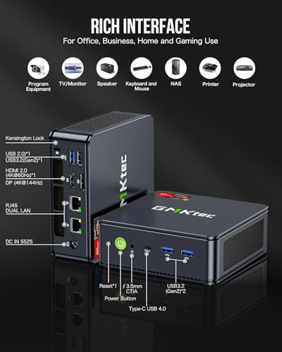 32GB DDR5 RAM 1TB Mini PC Desktop Computer W263432