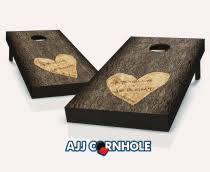Wedding Tree Carved Cornhole Set Q42149