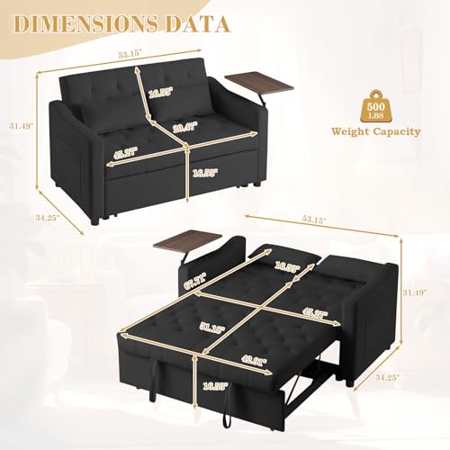 Grey Velvet Convertible Sleeper Sofa with Pull Out Bed E2581