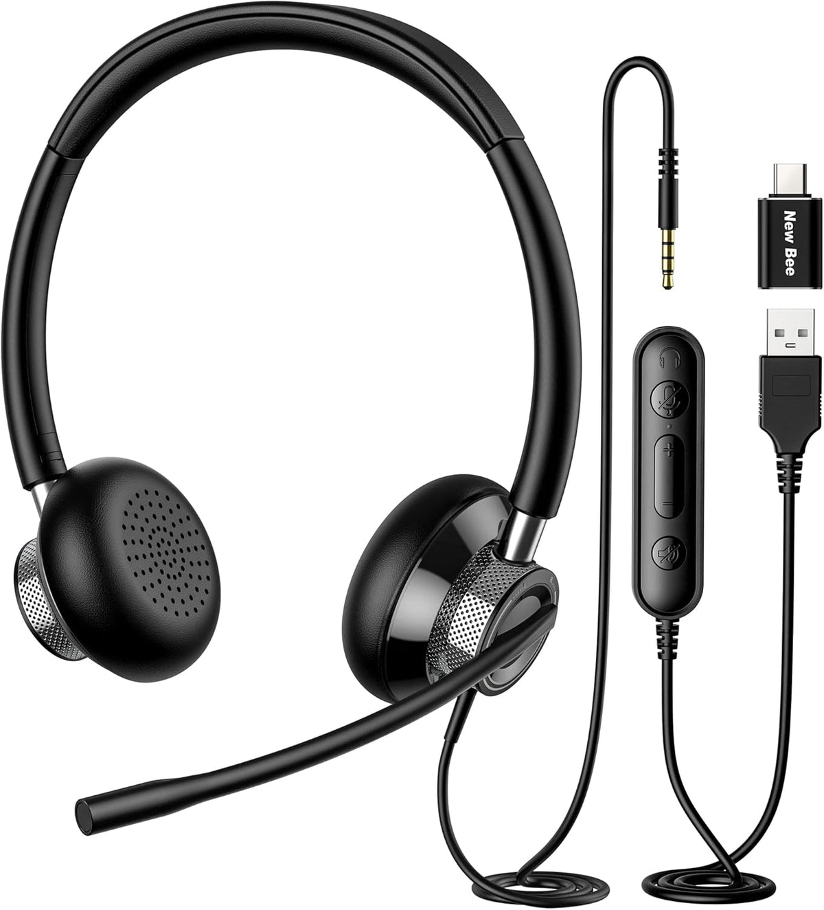 USB Headset with Microphone Wired Computer Headset K7112