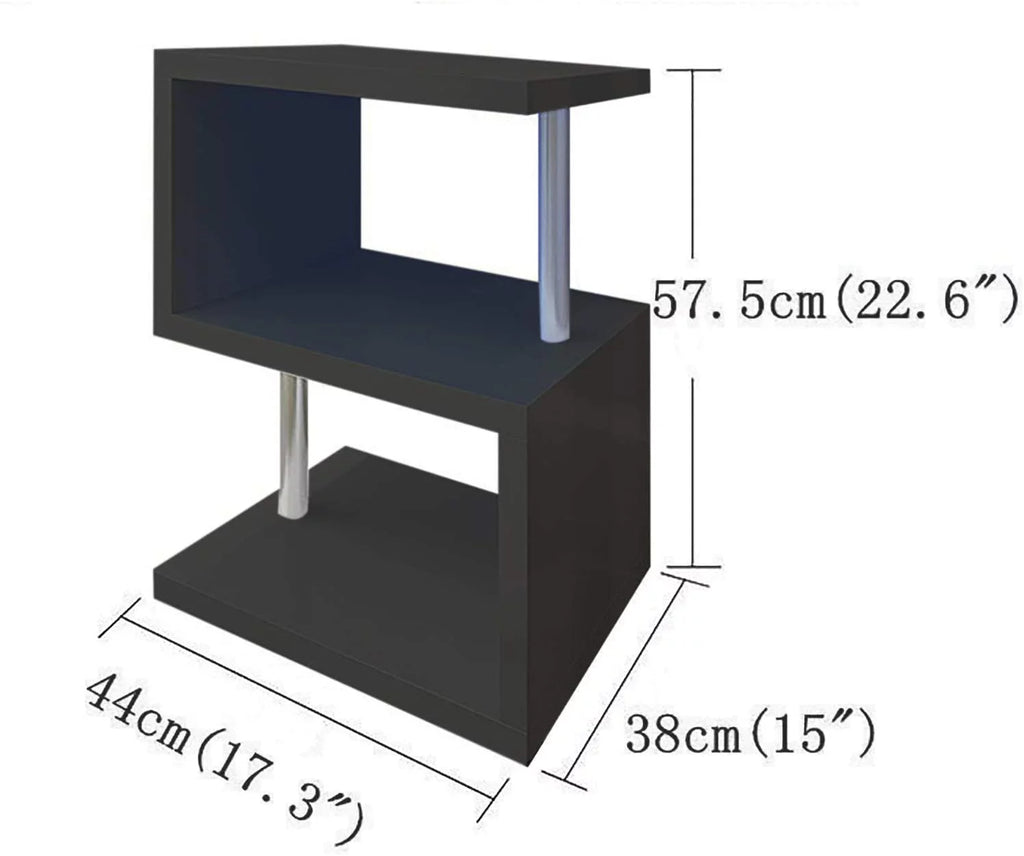 Black High Gloss Sofa Side End Table Z485