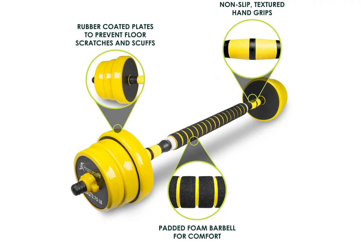 Adjustable Dumbbells and Barbell Set, 44LB O9877