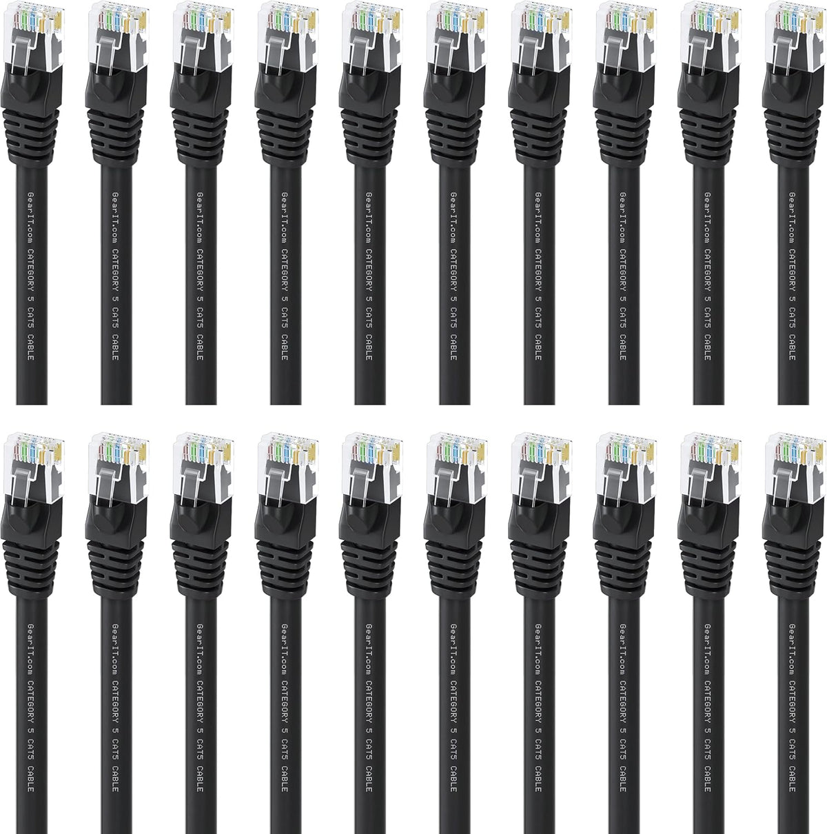 Cat5e Ethernet Patch Cable 1 Foot Black I1614