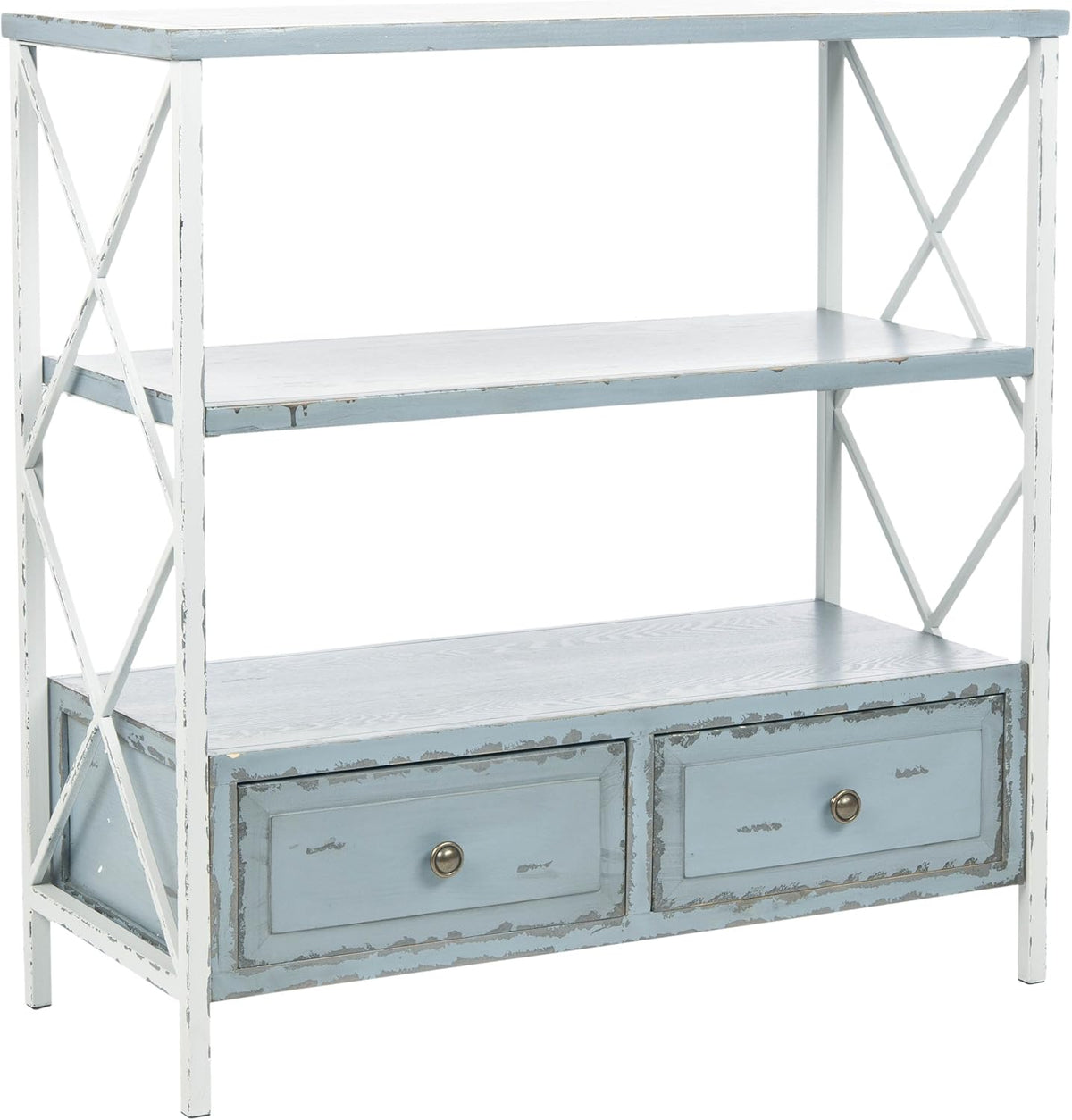 Pale Blue and White Console Table C2970