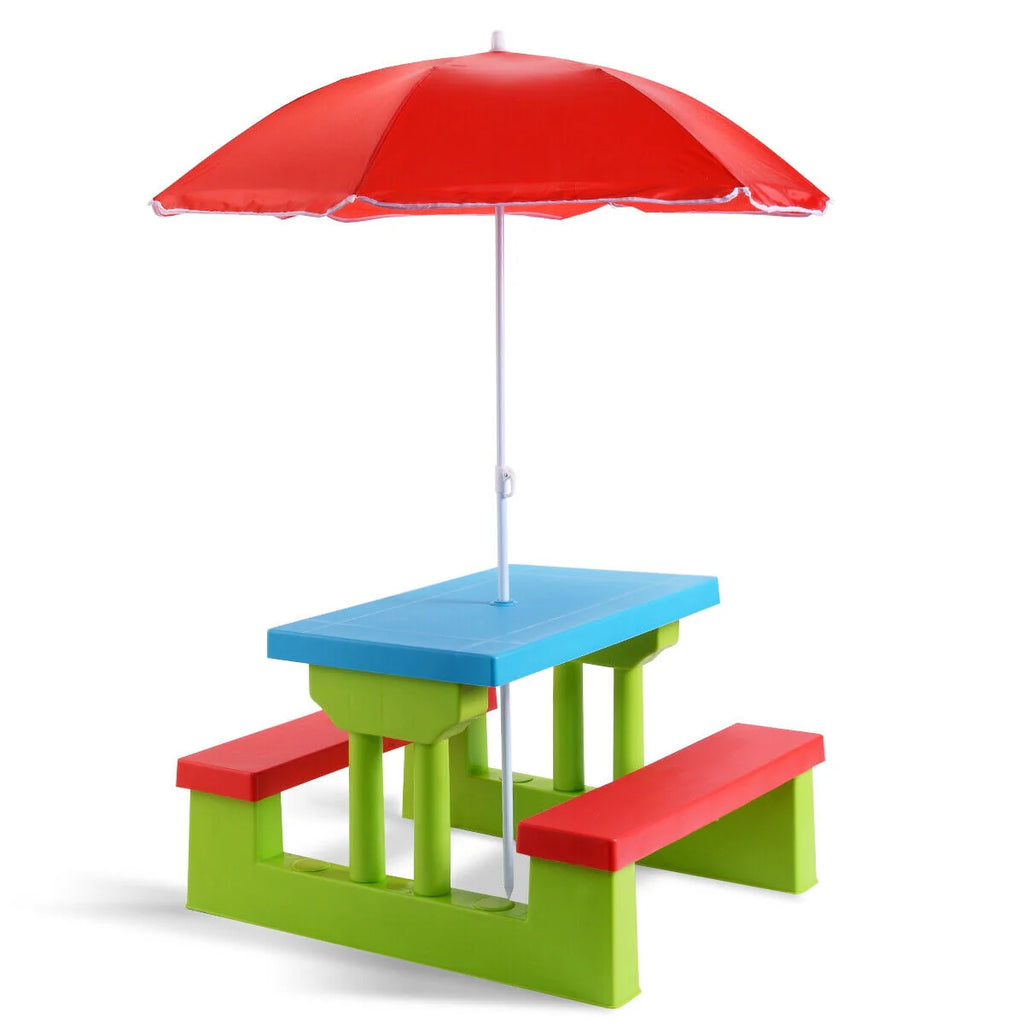 Kids Picnic Table with Umbrella G543775