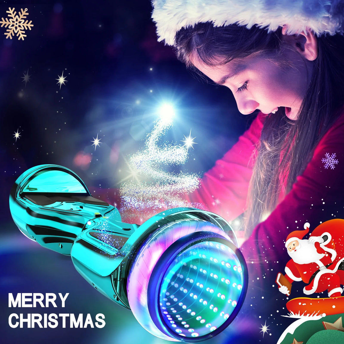 Bluetooth Hoverboard with LED Lights, All Terrain 6.5 inch Two Wheels Electric Scooter K8237