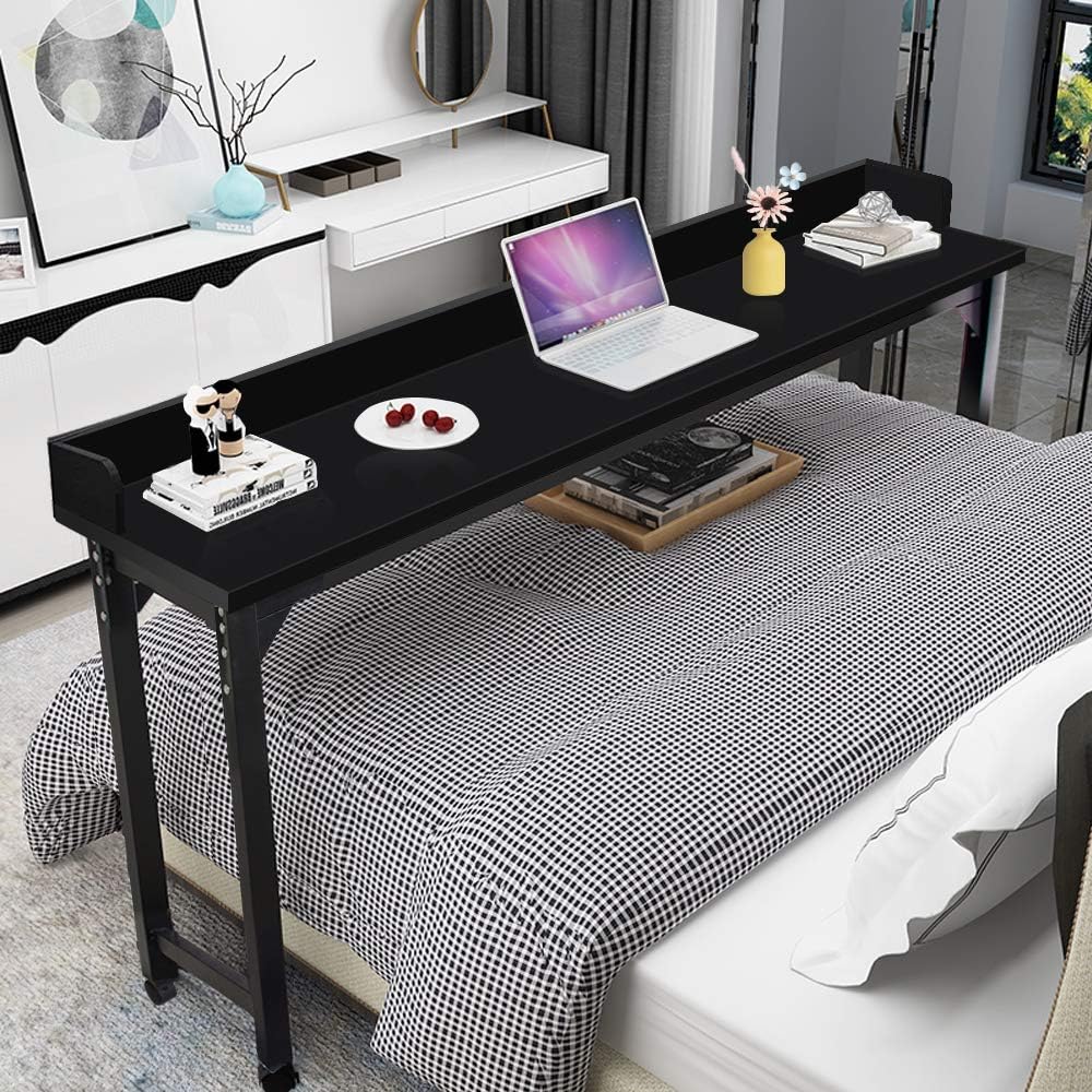 71 Inches Mobile Rolling Computer Desk with Wheels E3968
