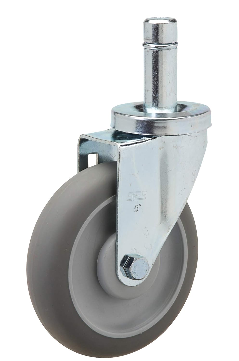 5 Caster Set for Metro Shelving: 4 Swivels with Non-Marking Thermoplastic Rubber Wheel T7433