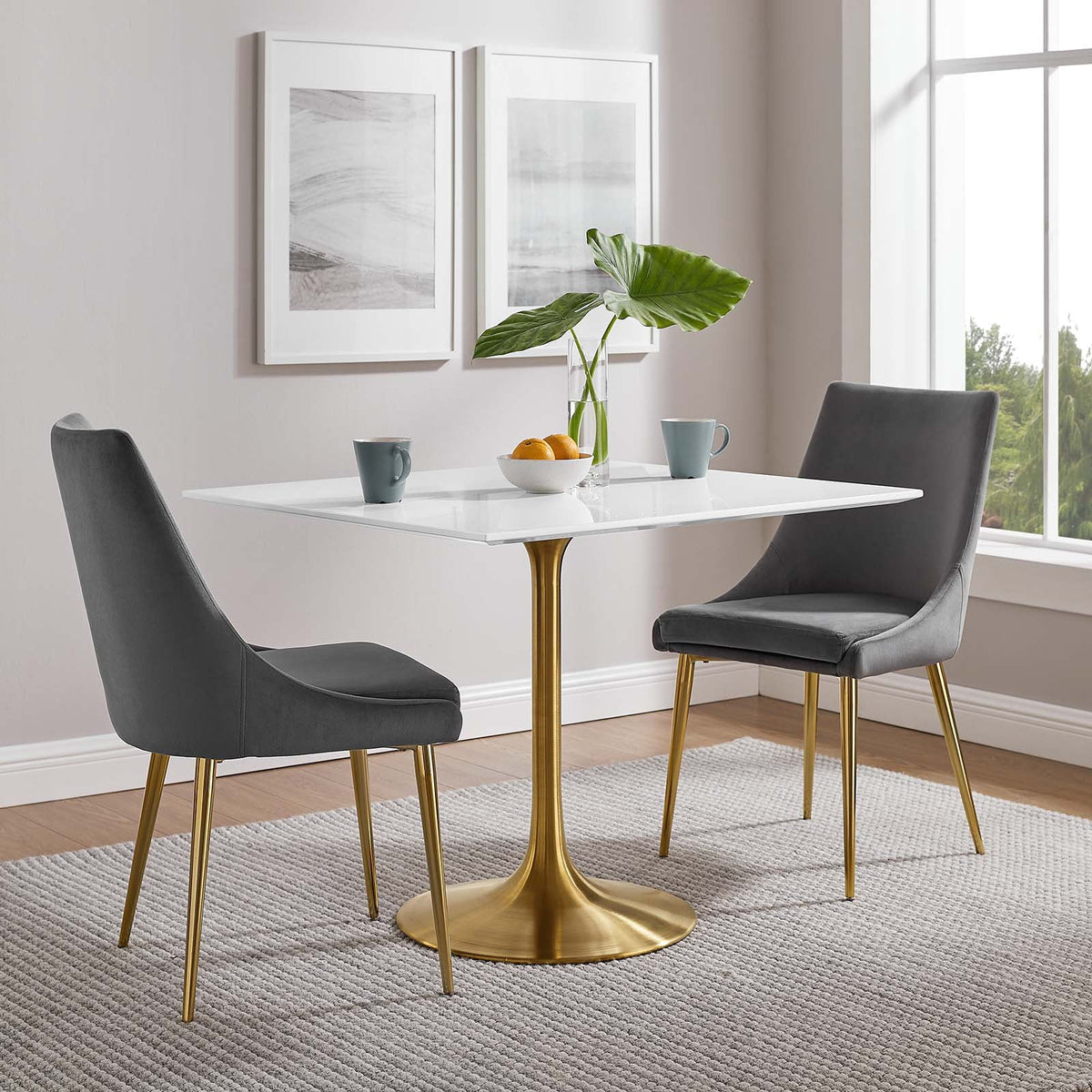 36" Square Wood Top Dining Table N1614