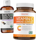 Black Seed Oil Liquid & Vitamin C Immune Support I464967