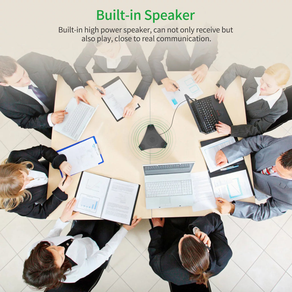 USB Speakerphone Conference Microphone Omnidirectional 360° Voice Pickup I95243