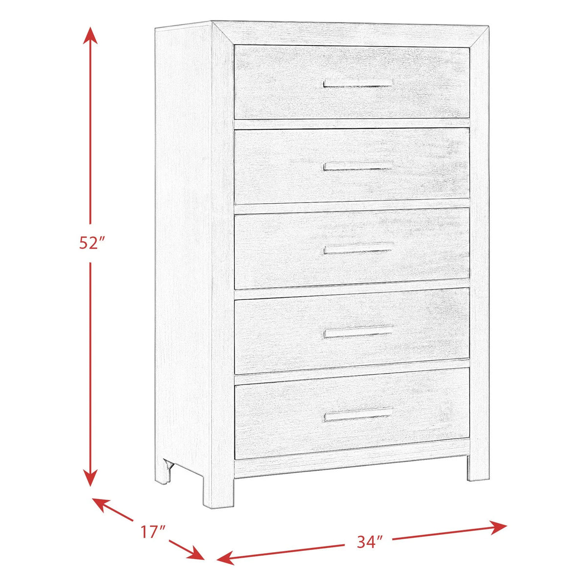 5 Drawer Chest X1401