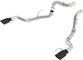 3 in. 4.5 in. Single Round Black Chrome Rolled Angle-Cut Tip Tail Pipe C805