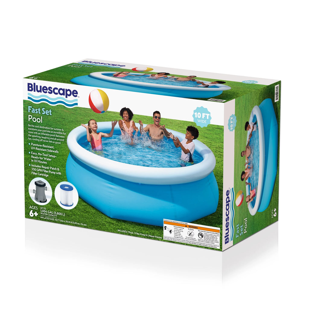 10' x 30” Round Inflatable Above Ground Pool Set R8144