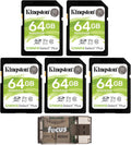 64GB SDHC Canvas Select Plus Memory Card (5-Pack) with Card Reader Bundle (6 Items) S770