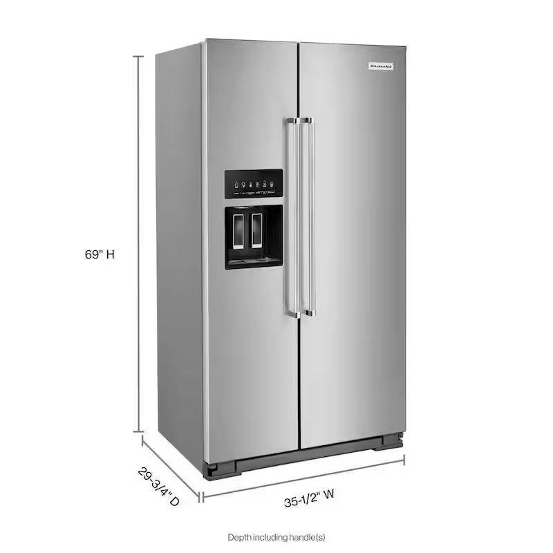 Counter Depth Stainless Steel Side by Side Refrigerator E2445