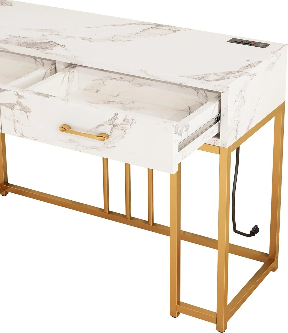 Marble White 2 Drawer Console Table O4732