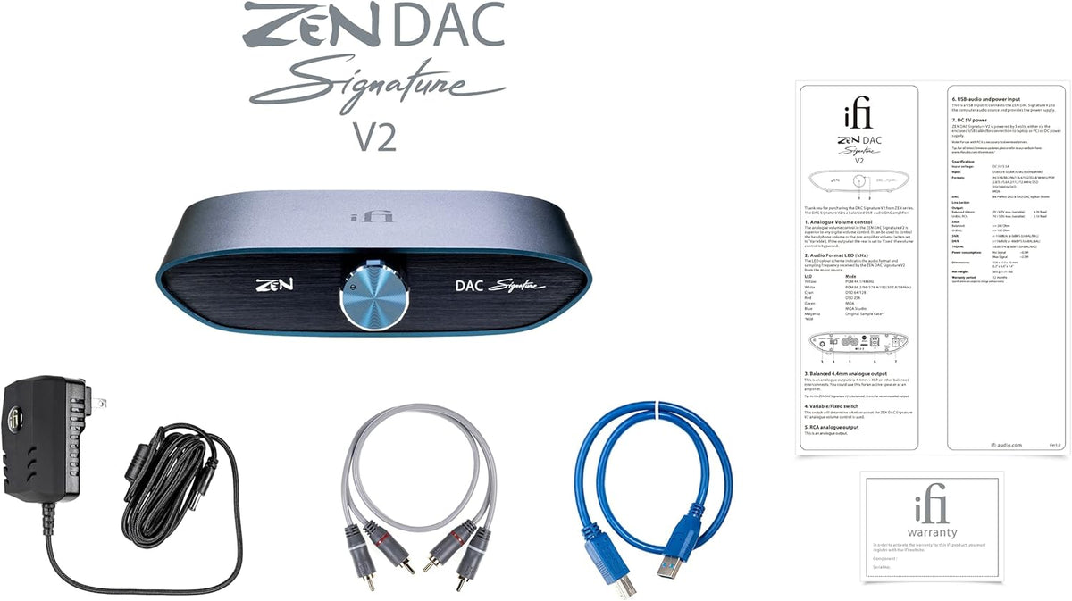 HiFi Desktop DAC with USB3.0 B Input / Outputs 4.4mm Balanced / RCA Q868472