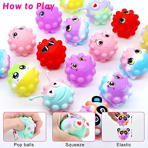 30 Pack 3D Pop Balls Fidget Toys Y3097