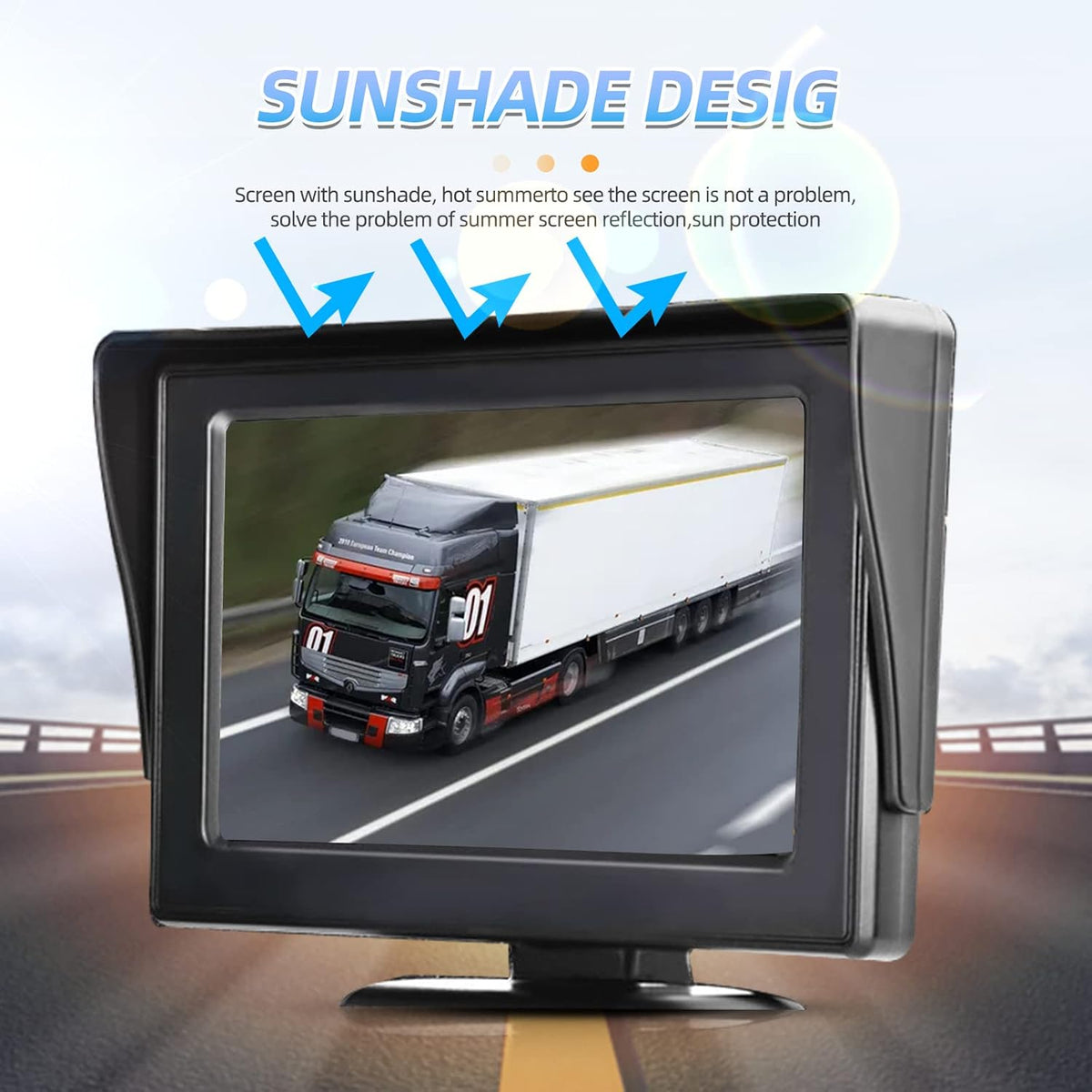 Wireless Backup Camera with Monitor Kit 4.3" HD 1080P Waterproof Night Vision T958616