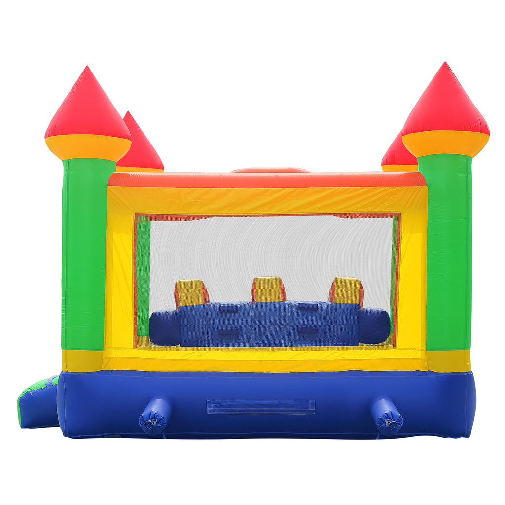Mega Double Slide Castle Bounce House PVC with Blower A307